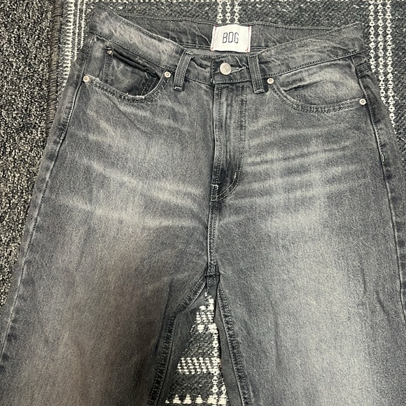 BDG High Wasted Cowboy Jeans | Distressed Black | Size 28 - Picture 3 of 5